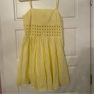 NWT solid and striped yellow dress